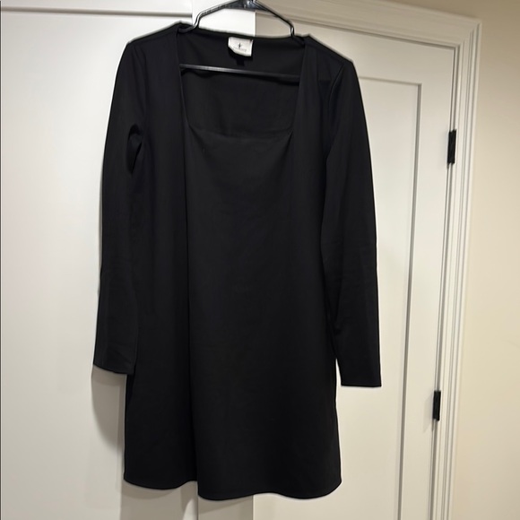 Tuckernuck Black Sheath Dress with Square Neck - Picture 1 of 2